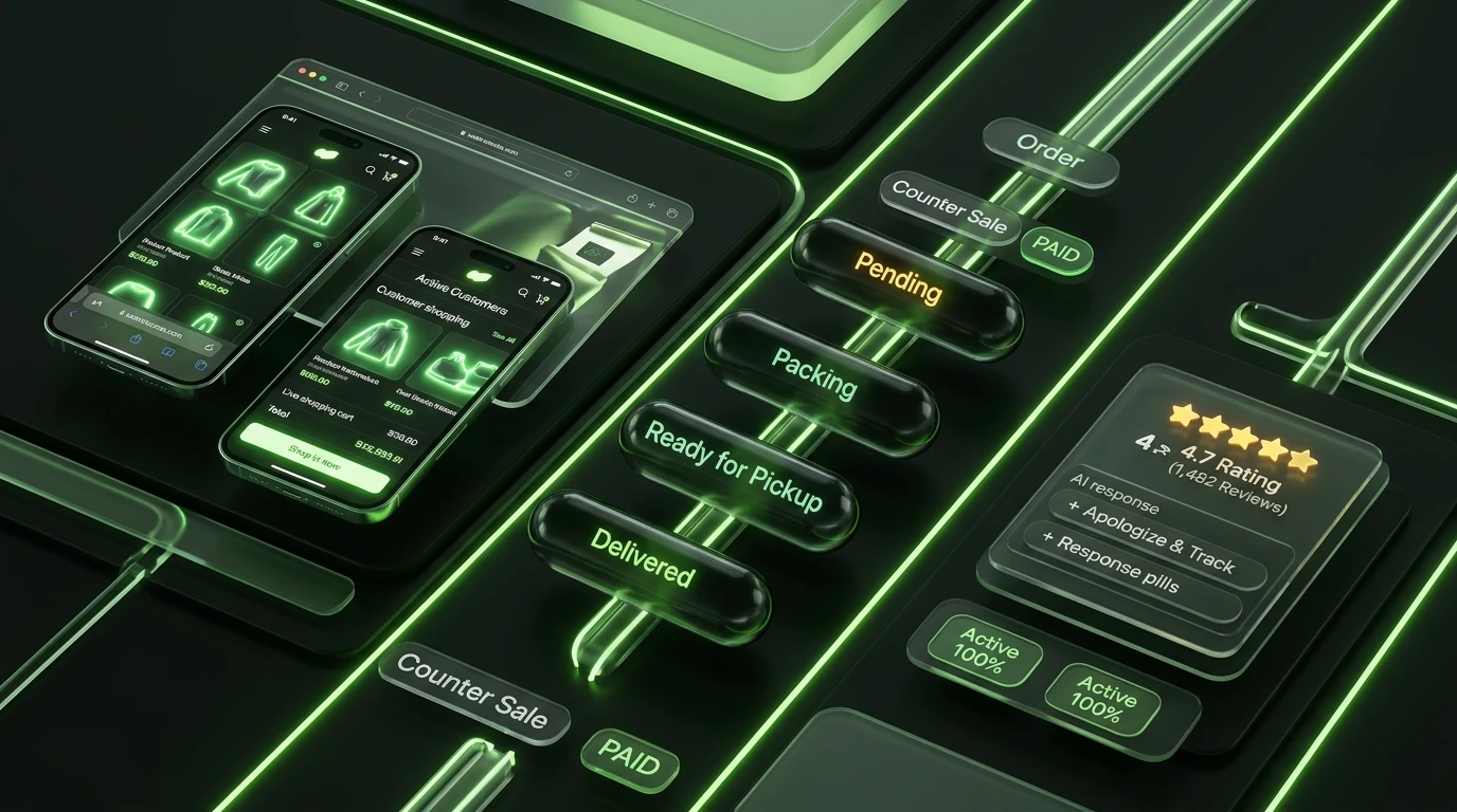 Dedicated Business Web App & E-Commerce Storefront 3D Artwork Stage