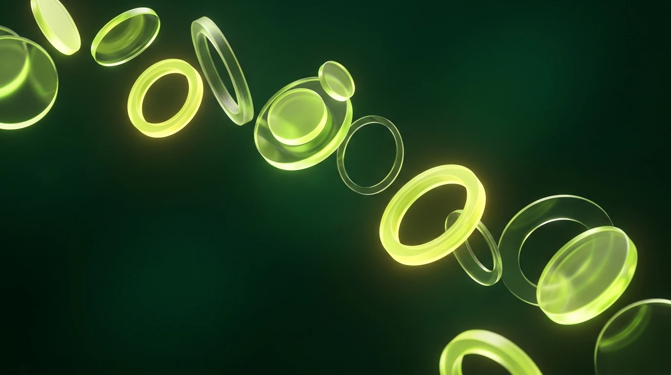 Flwora 3D Translucent Glass Discs Artwork Background